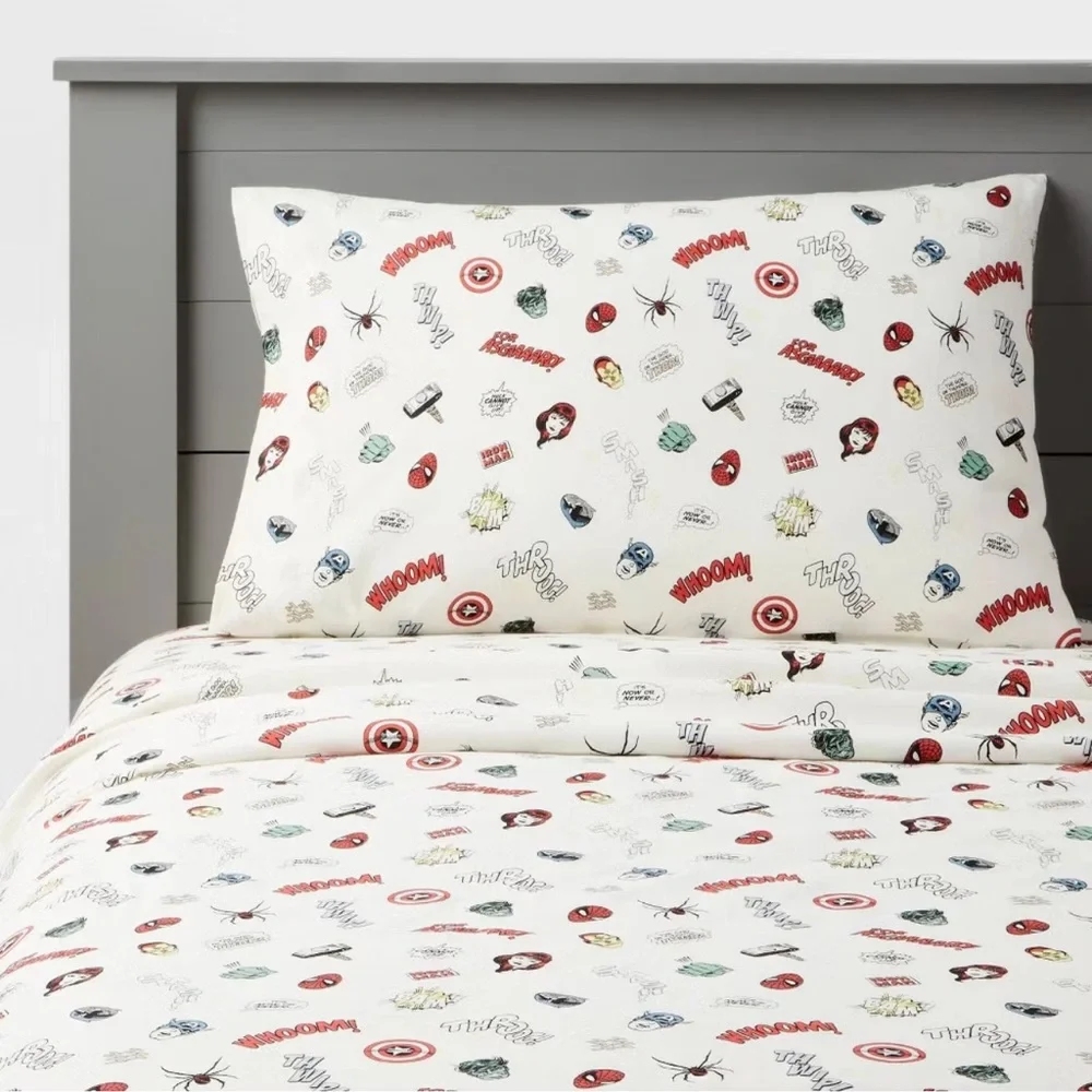 Marvel Icons Kids' QUEEN 4pc Sheet Set - The Marvel Collection by Pillowfort™